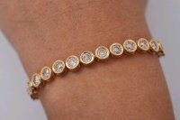 Tennisarmband 750 Gold 3,15 ct Diamant H-J VSI2 - Bild 6
