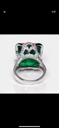 Ring 750 Gold Smaragd Diamant 19,77 ct - Bild 4
