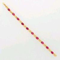 Armreif 585 Gelbgold mit 25,4 ct Rubinen - Bild 3