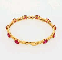 Armreif 585 Gelbgold mit 25,4 ct Rubinen - Bild 4