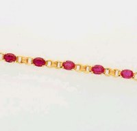 Armreif 585 Gelbgold mit 25,4 ct Rubinen - Bild 5