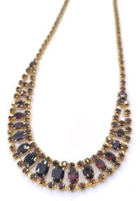 Granat-Collier 333 Gold - Bild 2