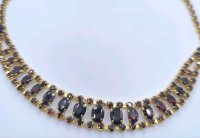 Granat-Collier 333 Gold - Bild 3