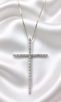 Kreuz-Anhänger 750 Gelbgold mit Collier - Bild 4