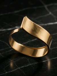 Armreif 585 Gelbgold massiv breit - Bild 6