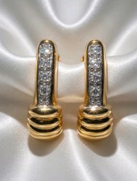 Ohrringe 585 Gelbgold 0,5 ct Diamant F-H VVS - Bild 1