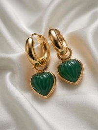 Ohrringe 585 Gelbgold Perle Ohrstecker Creolen - Bild 1