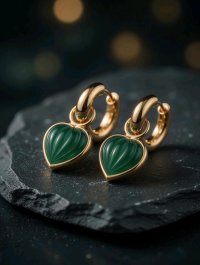 Ohrringe 585 Gelbgold Perle Ohrstecker Creolen - Bild 2
