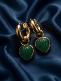 Ohrringe 585 Gelbgold Perle Ohrstecker Creolen - Bild 6
