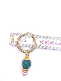 Ohrringe 585 Gelbgold mit Perle und Jade - Bild 7