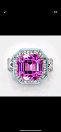 Verlobungsring 585 Gold Kunzit 14,15 ct Diamant - Bild 3