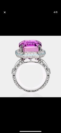 Verlobungsring 585 Gold Kunzit 14,15 ct Diamant - Bild 4