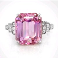 Verlobungsring 585 Gold 14K Kunzit 19,88ct Diamant - Bild 1