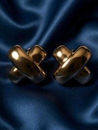 Ohrringe 750 Gelbgold 18K Stecker Creolen Neu - Bild 3