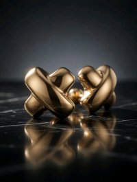 Ohrringe 750 Gelbgold 18K Stecker Creolen Neu - Bild 5