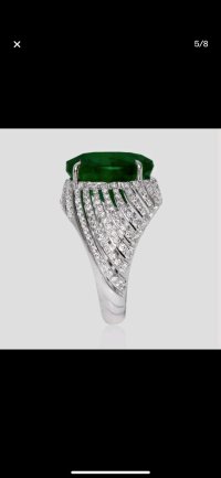Verlobungsring 585 Gold Smaragd 7,88 ct Diamant - Bild 8