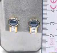 Ohrringe 750 Gold Saphir 1,8ct Diamant 0,7ct - Bild 2