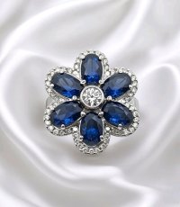 Ring 585 Gold Saphir 1,2 ct Diamant 0,4 ct - Bild 2