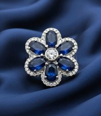 Ring 585 Gold Saphir 1,2 ct Diamant 0,4 ct - Bild 4