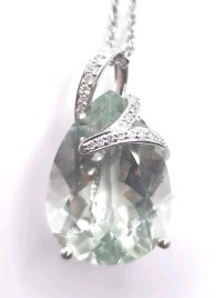585 Gold Anhänger Aquamarin 13ct Diamant - Bild 2