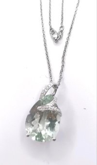 585 Gold Anhänger Aquamarin 13ct Diamant - Bild 7