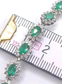 Armreif 585 Gold Diamant 2,9 ct Smaragd 5,92 ct - Bild 4
