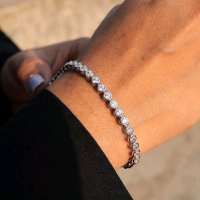 Tennisarmband 750 Gold 3,64 ct Diamanten - Bild 7