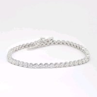 Tennisarmband 750 Gold 3,64 ct Diamanten - Bild 13