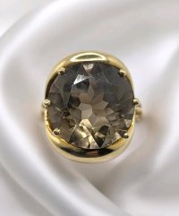 Ring 585 Gelbgold mit Rauchquarz - Bild 2
