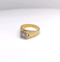Siegelring 585 Gelbgold mit 0,45 ct Diamant - Bild 5