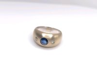 Ring 585 Gelbgold Saphir 0,55 ct Diamant 0,2 ct - Bild 1
