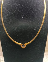 Collier 750 Gold Saphir Diamanten 18 Karat - Bild 3