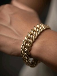Massiver 750 Gold-Armreif 18K breit - Bild 1