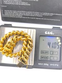 Massiver 750 Gold-Armreif 18K breit - Bild 3