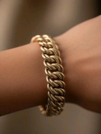 Massiver 750 Gold-Armreif 18K breit - Bild 7