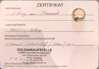 Ring 585 Gelbgold 0,4 ct blauer Diamant - Bild 2