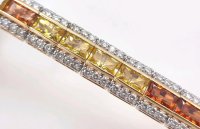 Armreif 750 Gold Diamant 2,38ct Saphir 8,11ct - Bild 2