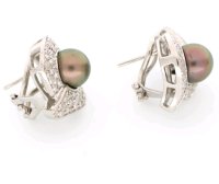 Ohrringe 750 Gold Tahitiperle 2,2 ct Diamant - Bild 6