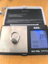 Goldring 750 mit Diamant & Saphir - Bild 5