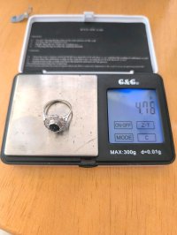Ring 585 Gold 1 ct Diamant 0,5 ct Saphir - Bild 7