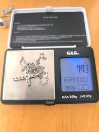 Diamant-Kreuz-Anhänger 750 Gold an Platin-Kette - Bild 7