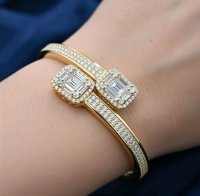 Armreif 750 Gold 1,67 ct Diamanten - Bild 1