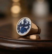 Siegelring 585 Gelbgold Achat Lagenstein - Bild 5