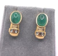 Ohrringe 585 Gold Stecker Smaragd Diamant 1,8ct - Bild 5