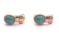Ohrringe 585 Gold Stecker Smaragd Diamant 1,8ct - Bild 9