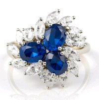 Ring 750 Gold Diamant & Saphir 1,75 ct - Bild 1