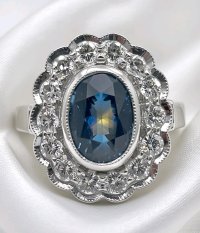 Goldring 585 mit 2,3 ct Diamant & Saphir - Bild 4