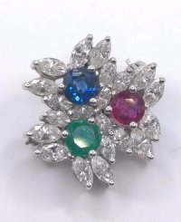 Anhänger 750 Gold Diamanten Smaragde 1,4 ct - Bild 5