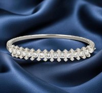 Diamant-Armreif 750 Weißgold 3,3 ct - Bild 4