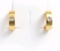 Creolen 585 Gelbgold CHRIST 0,2 ct Diamant - Bild 1